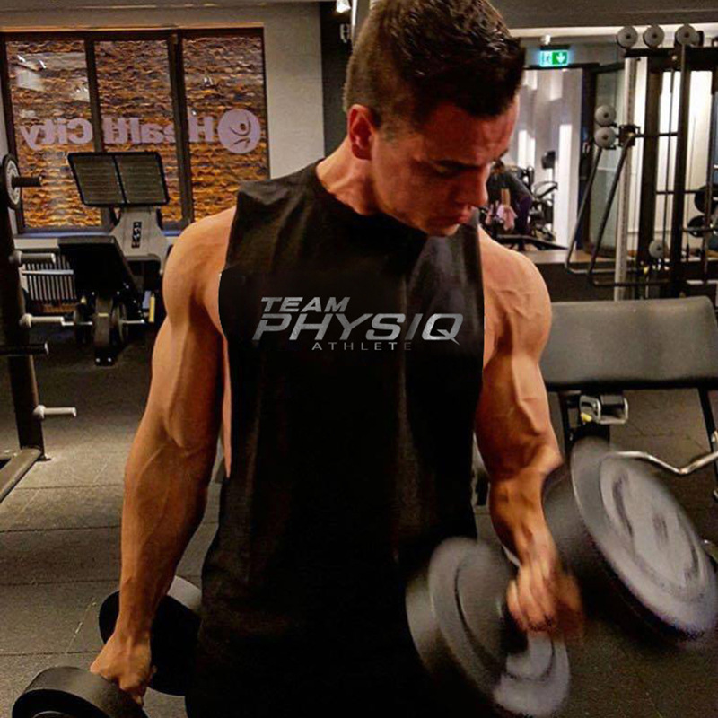 运动背心男健身速干无袖印花背心户外篮球训练跨栏跑步运动背心