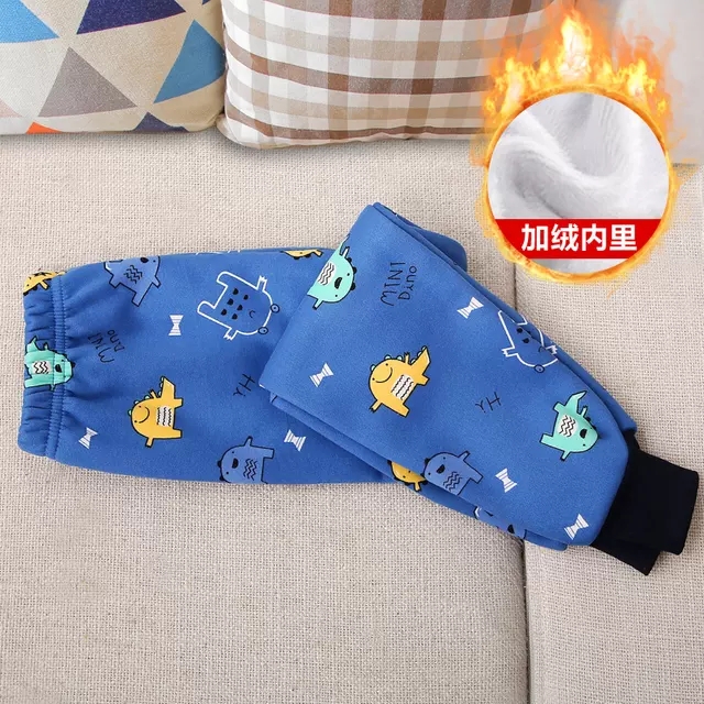 儿童保暖裤加绒加厚内穿中大童男童女童宝宝绒裤打底裤睡裤秋冬季 