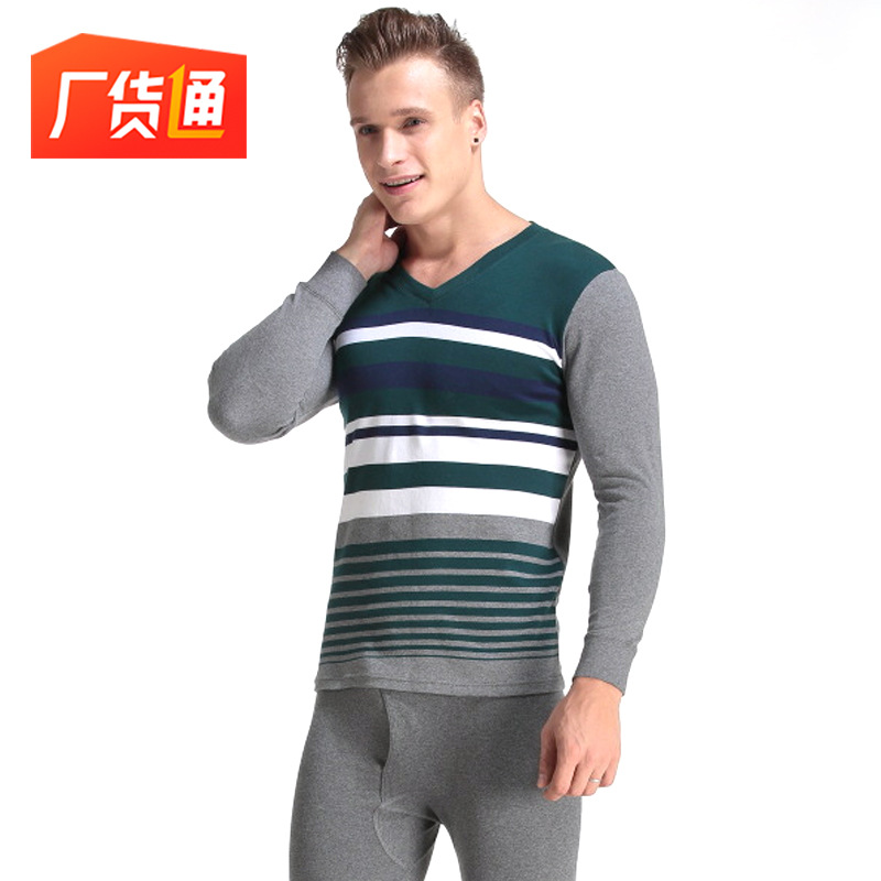 2019全棉精梳提花V领圆领保暖上衣时尚潮流百搭年轻