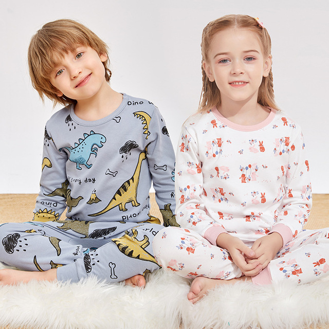 儿童秋衣套装纯棉男童女童秋裤保暖内衣全棉宝宝打底衣睡衣棉毛衫