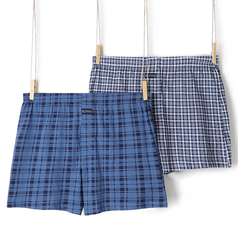 阿罗裤男士纯棉内裤宽松平角裤大码高腰全棉夏季胖子短裤工厂定制